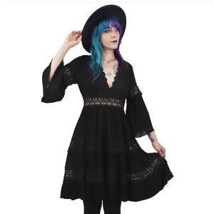 Foxblood Pixie Goth Dress L
